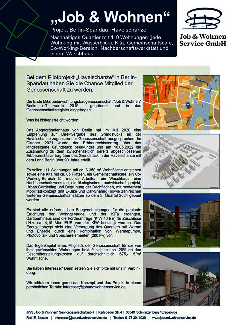 Initiative Zukunft Deutschland | Pilotprojekt Job & Wohnen